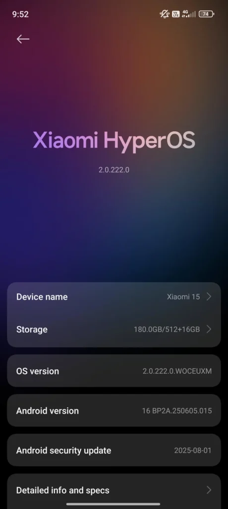 Xiaomi Android 16 3