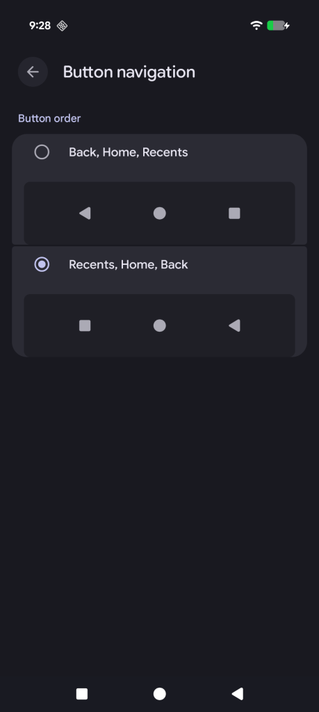 Android Canary Navigation Reorder