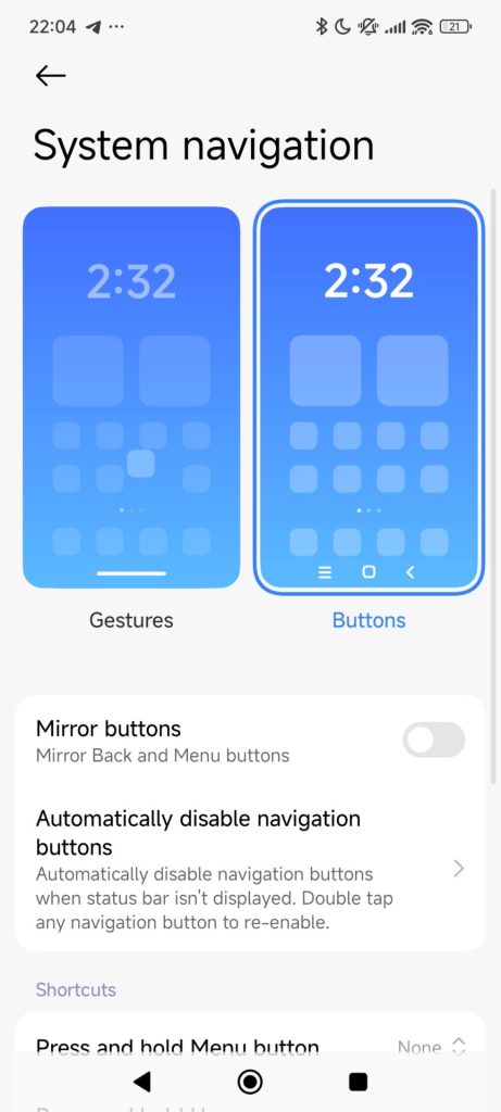 HyperOS Navigation Reorder