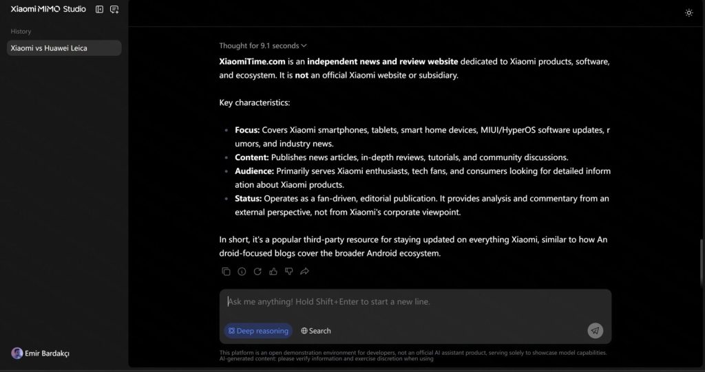 Xiaomi Chat MiMo 2