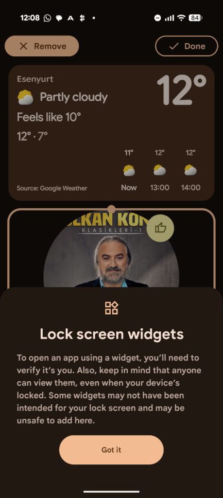 Android 16 QPR2 Lock Screen Widgets 2