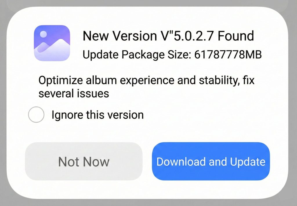 GALLERY UPDATE BUG
