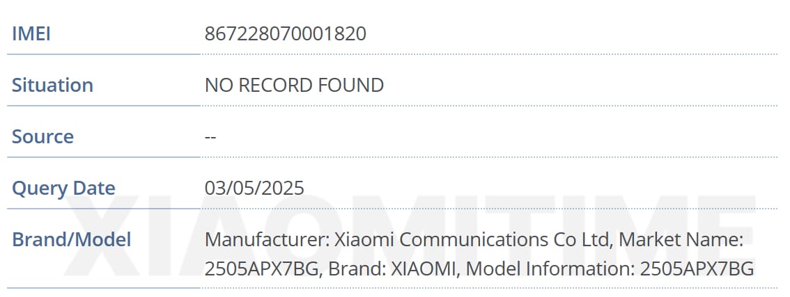 MIX FLIP 2 IMEI 1