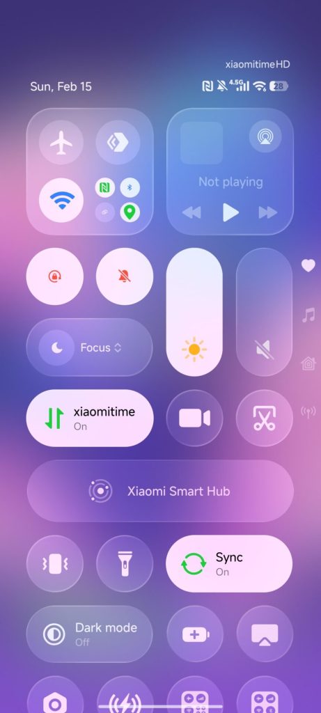 iOS control center module HyperOS 3 10