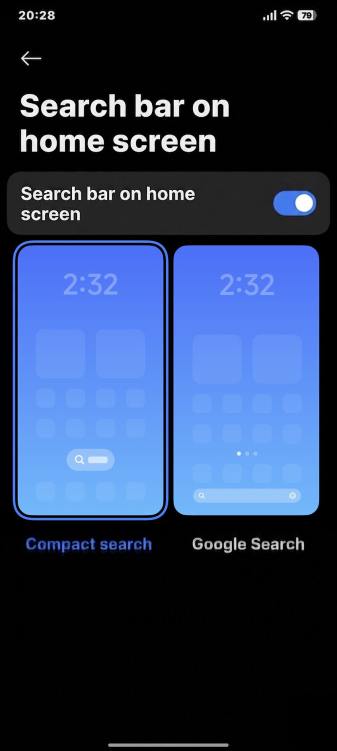 "Fedezd fel az új keresősávot a legfrissebb HyperOS Launcher frissítésben!"