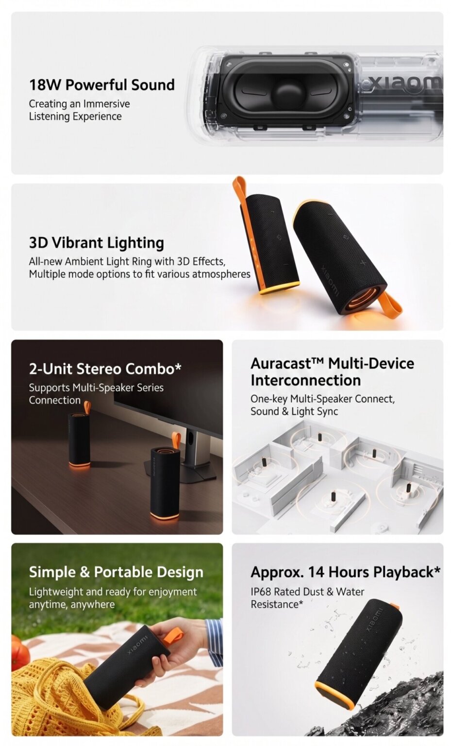 Fénylő hangzás: Megérkezett a Xiaomi új Bluetooth hangszórója 3D RGB világítással és 18W teljesítménnyel!