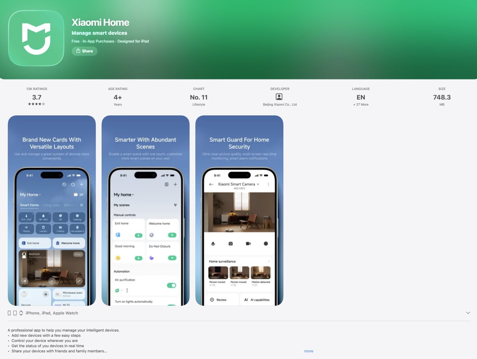 Új energia modul érkezett a Xiaomi Home iOS alkalmazásába