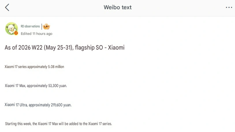 Xiaomi 17 Sorozat: 5 Millió Eladott Példa