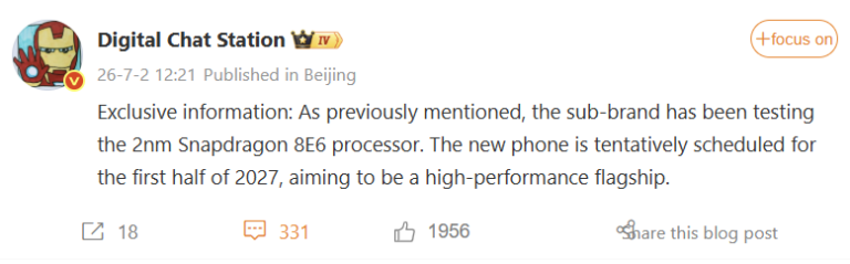 Új szintre lépett a REDMI: érkezik a Qualcomm 2nm Snapdragon 8 Elite Gen 6 chip!
