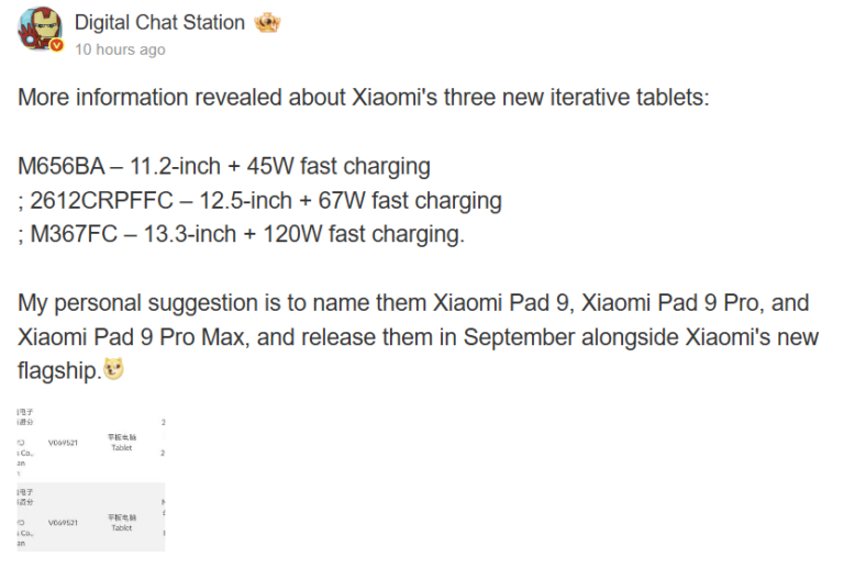 Szeptemberi bemutatóra készül a Xiaomi Pad 9, 9 Pro és 9 Pro Max!