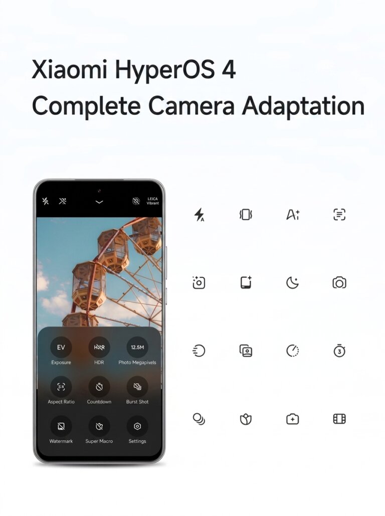 Frissített kamera app: Fedezd fel a Xiaomi HyperOS 4 új dizájnját!