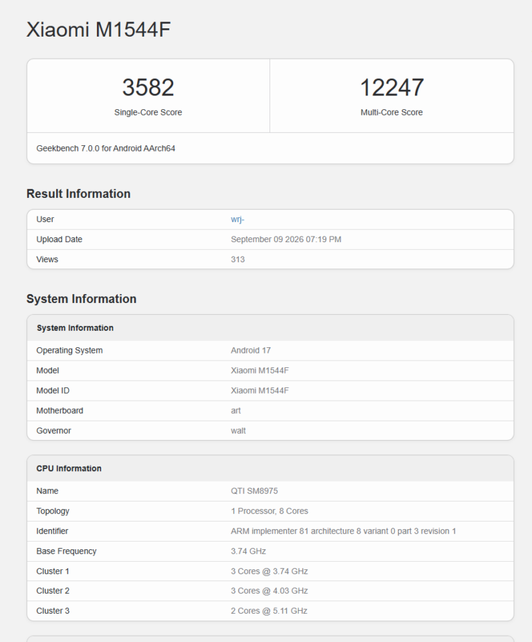 "Fedezd fel a Xiaomi 18 Pro Max titkos teljesítményét a Geekbench teszten!"