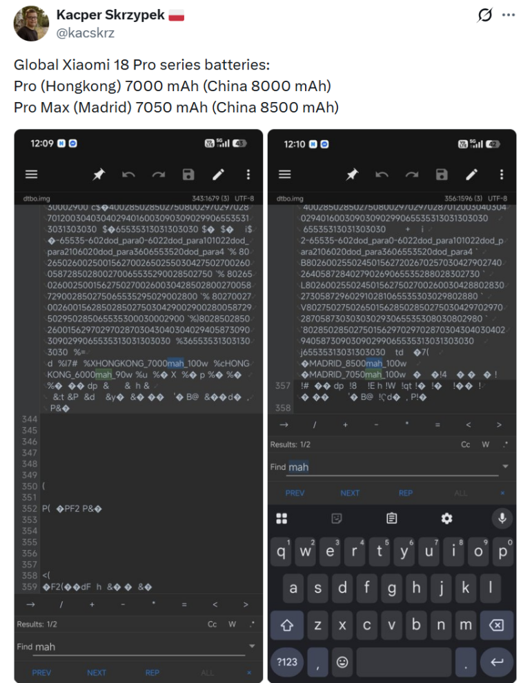 "A Xiaomi 18 Pro globális változata kisebb akkumulátorral és lassabb töltési sebességgel érkezik!"